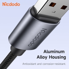 Cáp Sạc Mcdodo USB to Ln 3A | Có Đèn LED "Hơi Thở" Báo Sạc Độc Đáo, Dây Dù, Vỏ Hợp Kim