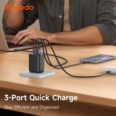 Cốc Sạc Nhanh Mcdodo Gana Mini 100W | 3 Cổng Sạc, Sạc Nhanh Laptop Điện Thoại, 2Type-C + USB