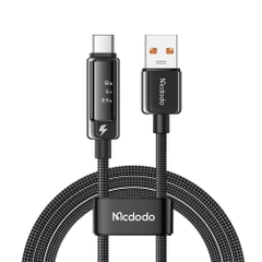 Cáp Sạc Mcdodo Vision Màn Hình OLED | USB to Type-C 6A, Đầu Hợp Kim Kẽm Sang Trọng