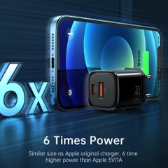 Cốc Sạc Nhanh Mcdodo Nano Series 33W PD+QC Dual Port Charger (Chân cắm tròn, Type-C + USB)
