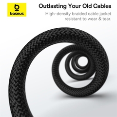 Cáp Sạc Baseus Tungsten Gold 100W Type-C to Type-C | Hít Nam Châm Chống Rối, Sạc Laptop, Điện Thoại