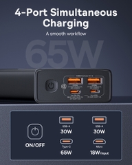 Pin Sạc Dự Phòng Baseus Star-Lord 65W, 20000mAh, Màn Hình LED, Sạc Nhanh Laptop & Điện Thoại