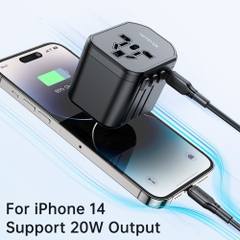 Cốc Sạc Kiêm Phích Cắm Chuyển Đổi Đa Năng Mcdodo PD Fast Charging Universal Travel Adapter