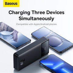 Sạc Dự Phòng Baseus Bipow 20000mAh 25W | Sạc Nhanh PD, Màn Hình LED, 3 Cổng Sạc