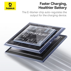 Cáp Sạc Baseus Tungsten Gold 100W Type-C to Type-C | Hít Nam Châm Chống Rối, Sạc Laptop, Điện Thoại