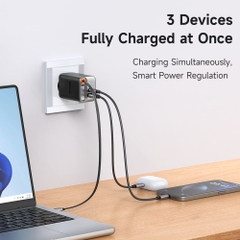 Củ Sạc Mcdodo FreeGo 67W GaN Kèm Cáp Rút | 3 Cổng Sạc Nhanh Laptop & Điện Thoại