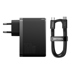 Cốc Sạc Nhanh GaN5 Pro Digital Fast Charger 2C+U 160W (Chân cắm tròn, Kèm cáp C to C)