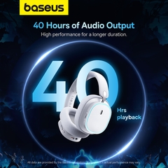 Tai Nghe Gaming Baseus GH02 Chụp Tai | Công Nghệ Trục Kép, Pin 40 Giờ, Âm Thanh Vòm