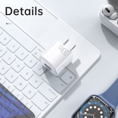 Cốc Sạc Nhanh Mcdodo Nano Series 33W PD+QC Dual Port Charger (Chân cắm dẹp US, USB  Type-C)