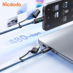 Cáp Sạc Nhanh Mcdodo 4 trong 1 USB/Type-C to Type-C/Ln 60W | Sạc Mọi Thiết Bị, Laptop & Điện Thoại