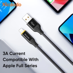 Cáp Sạc Tự Ngắt Mcdodo USB to Ln 3A | Bảo Vệ Pin, Tự Sạc Lại, Có Đèn LED Báo Sạc