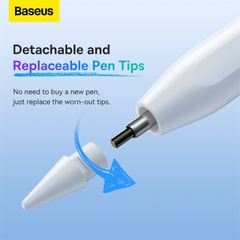 Bút Cảm Ứng Baseus Smooth Writing | Sạc Hít Nam Châm, Tỳ Tay, Hiển Thị Pin, 3 Phiên Bản