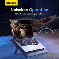 Giá Đỡ Tản Nhiệt Baseus ThermoCool Cho Laptop | 8 Mức Độ Cao, 5 Tốc Độ Quạt, Siêu Êm