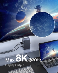 Hub Chuyển Đổi Baseus UnionJoy Pro 17 Cổng | Biến Laptop Thành PC, Xuất 4 Màn Hình, Sạc 130W