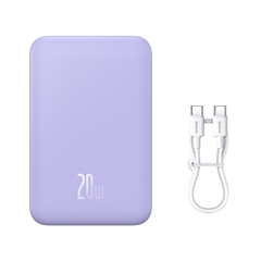 Pin Dự Phòng Không Dây Tích Hợp Nam Châm OS-Baseus Magnetic Mini Wireless Fast Charge Power Bank 20000mAh 20W (Kèm cáp C to C, 20V/3A, 30cm)
