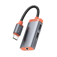 Jack Chuyển Mcdodo Oryx 3 trong 1 Type-C to Dual Type-C + 3.5mm | Vừa Sạc 60W Vừa Nghe Nhạc