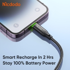 Cáp Sạc Nhanh Mcdodo 36W Type-C to Ln Thông Minh | Tự Ngắt Khi Đầy, An Toàn Sạc Đêm
