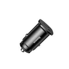 Tẩu Sạc Nhanh Baseus Square Metal 30W | 1 Cổng Type-C PD & 1 Cổng USB QC, Hỗ Trợ Sạc Nhanh PPS