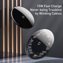 Đế Sạc Không Dây Baseus Simple Wireless 15W Chuẩn Qi | Sạc Cho Điện Thoại & Tai Nghe