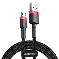 Cáp Sạc Nhanh Baseus Cafule 2.4A USB to Micro | Dây Dù Siêu Bền, Chống Đứt Gãy