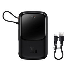 Sạc Dự Phòng Baseus Qpow Pro Kèm Dây | 10000mAh, Siêu Gọn Nhẹ, Màn Hình LED