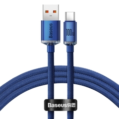 Cáp Sạc Baseus Crystal Shine USB to Type-C 100W | Dây Dù Siêu Bền, Hỗ Trợ Dòng Điện 6A Max