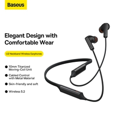 Tai Nghe Bluetooth Baseus Bowie U2 Vòng Cổ | Độ Trễ Siêu Thấp 0.038s & Âm Bass Mạnh Mẽ
