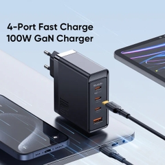 Bộ Sạc Nhanh Mcdodo 100W 3C1U GaN Fast Charger Kit (Chân cắm tròn, kèm dây C to C 2m)