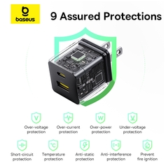 Cốc Sạc Baseus Palm 20W 2 Cổng | Sạc Nhanh PD & QC, Siêu Nhỏ Gọn, Chính Hãng