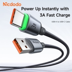 Cáp Sạc Mcdodo Cab Luma 3A USB to Type-C | Có Đèn LED Báo Sạc