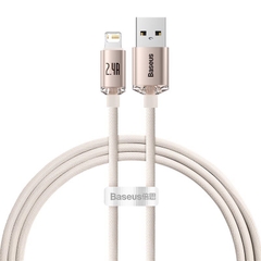 Cáp sạc nhanh, truyền dữ liệu tốc độ cao siêu bền USB to iP Baseus Crystal Shine Series Fast Charging Data Cable Lightning 2.4A