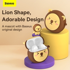 Case Tai Nghe Baseus E3 Hình Sư Tử Dễ Thương | Silicon Mềm Mịn, Chống Sốc, Chống Bụi Bẩn