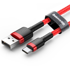 Cáp Sạc Baseus Cafule USB to Type-C | Hỗ Trợ QC3.0, Kèm Dây Cuốn Gọn