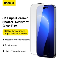 Kính cường lực Baseus All-glass SuperCeramic Tempered Glass EasyStick Film iP14 (Pack of 2)