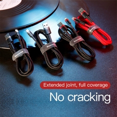 Cáp Sạc Baseus Cafule USB to Ln 2.4A | Bện Dù Chống Đứt, Chính Hãng, Dài 1m/2m