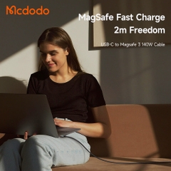 Cáp Sạc Mcdodo Luma 140W Type-C to Magsafe3 | Cổng Sạc Từ Tính Cho Mac, Có Đèn LED Báo
