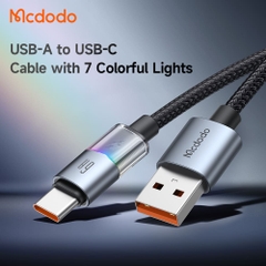 Cáp Sạc Gaming Mcdodo 6A USB to Type-C | Hiệu Ứng Đèn LED 7 Màu, Sạc Siêu Nhanh