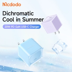 Cốc Sạc Nhanh Mcdodo 20W Công Nghệ GaN | Thiết Kế Khối Băng Trong Suốt, 1 Cổng Type-C PD