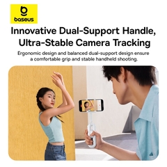 Gậy Selfie Chống Rung Baseus TechShot | Hít Nam Châm & Kẹp, Tay Cầm Kép, Có Remote
