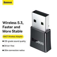 Adapter Bluetooth 5.3 Baseus BA07 | Kết Nối Không Dây Cho PC, Laptop, Cắm Là Chạy