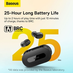 Tai Nghe Baseus Bowie EZ10 | Bluetooth 5.3, Case Không Nắp, Độ Trễ Thấp 0.06s, Pin 25H