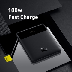 Sạc Dự Phòng OS-Baseus Blade High Power Digital Display Quick Charge Power Bank 20000mAh 100W (Kèm cáp C to C 100W, 1m, Đen)