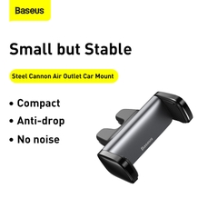 Giá Đỡ Điện Thoại Ô Tô Baseus Steel Cannon | Kẹp Khe Gió Hợp Kim Nhôm Siêu Bền, Nhỏ Gọn