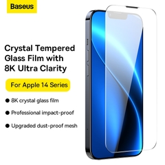 Cường lực Baseus All-glass Crystal Tempered Glass Film (Cellular Dust-proof)  iP14 FastStick