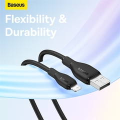 Cáp Sạc Baseus Pudding Series USB to Ln 2.4A | Dẻo Dai Chống Gãy, Dài 1m/2m