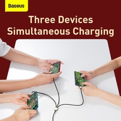 Cáp Sạc Nhanh Baseus Year of the Tiger USB to M+L+C 3.5A Siêu Bền | Sạc Cùng Lúc 3 Thiết Bị