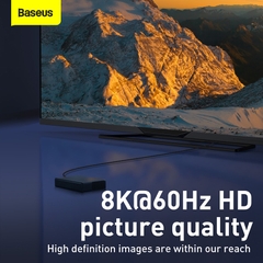 Cáp HDMI 2.1 Baseus High Definition 8K Chuyên Dụng Cho Gaming | Hỗ Trợ 8K@60Hz, Dây Dù