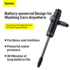 Máy Rửa Xe Cầm Tay Baseus Chạy Pin | Không Dây Gọn Nhẹ & Tự Hút Nước, Áp Lực Cao, Dùng 30 Phút