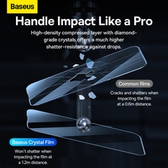 Cường lực Baseus All-glass Crystal Tempered Glass Film (Cellular Dust-proof)  iP14 FastStick