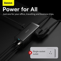 Trạm Sạc Nhanh Baseus GaN3 Pro 100W 6 in 1 | Sạc Laptop, Điện Thoại & Đa Năng, 2AC + 2Type-C + 2USB
